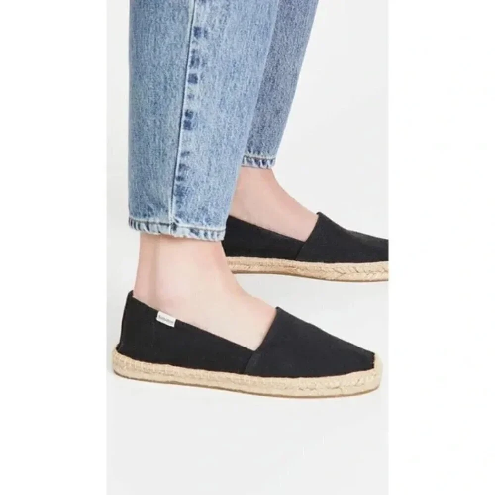 New Soludos Womens Original Dali Noche Black Espadrilles Size 8 US/38.5 EU